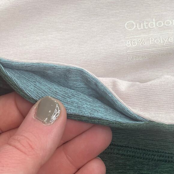 Outdoor Voices Women's Sprint Color Block Green & Pink 7/8 Leggings Size Small - Picture 8 of 11